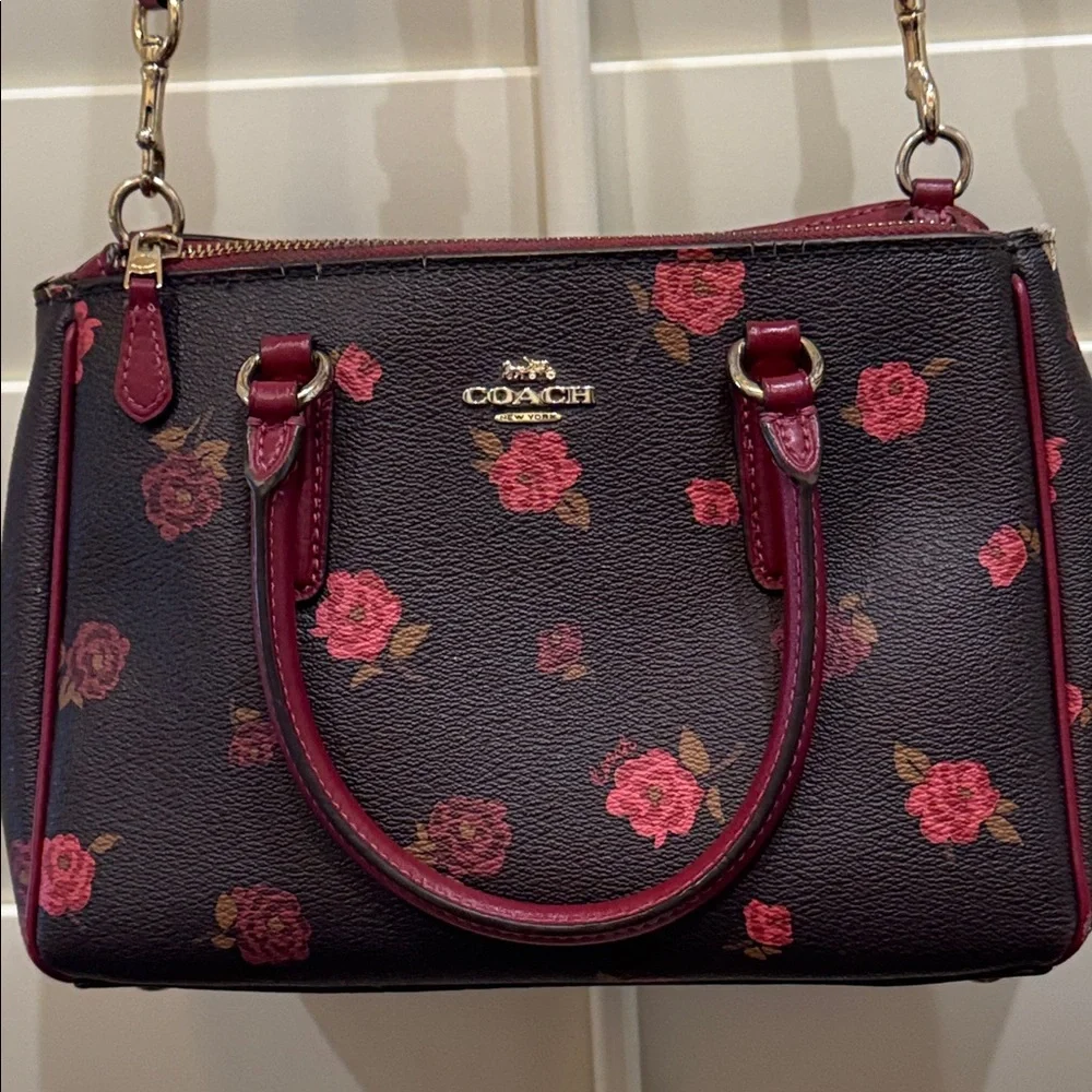 Coach Rose Pattern Crossbody